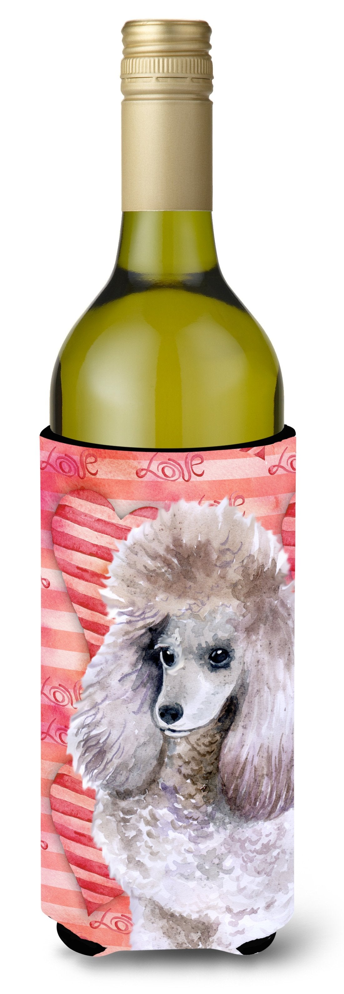 Poodle Love Wine Bottle Beverge Insulator Hugger BB9752LITERK by Caroline&#39;s Treasures