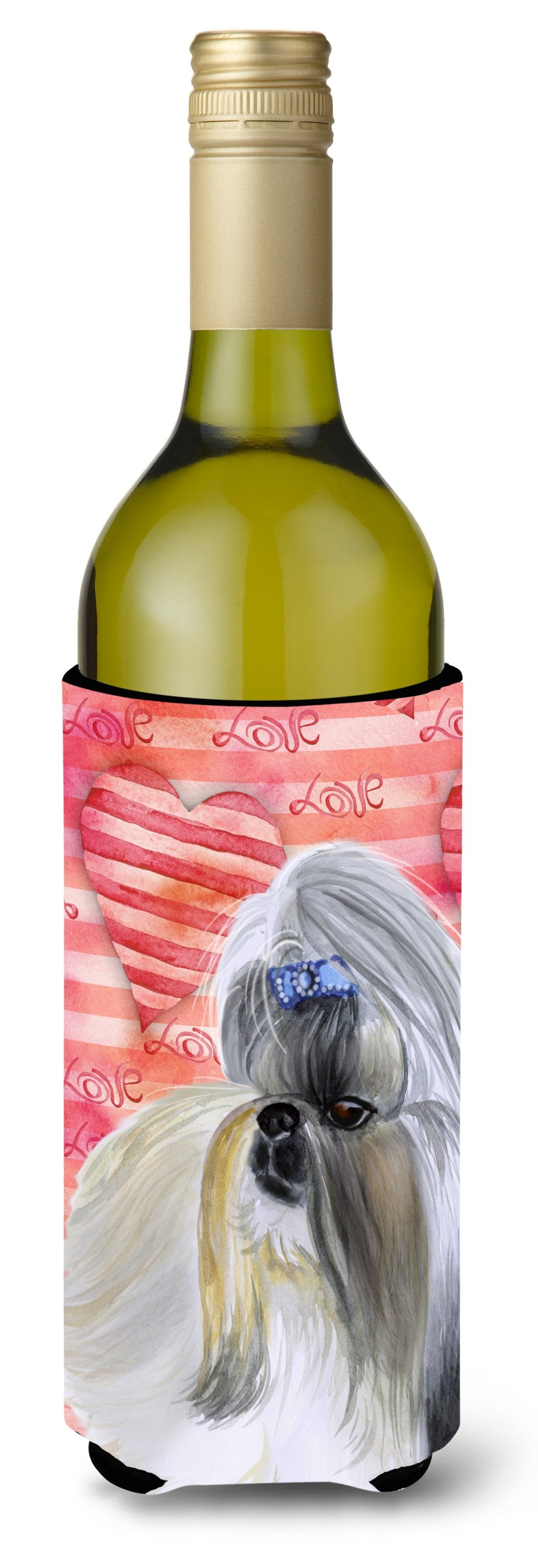 Shih Tzu Love Wine Bottle Beverge Insulator Hugger BB9753LITERK by Caroline&#39;s Treasures