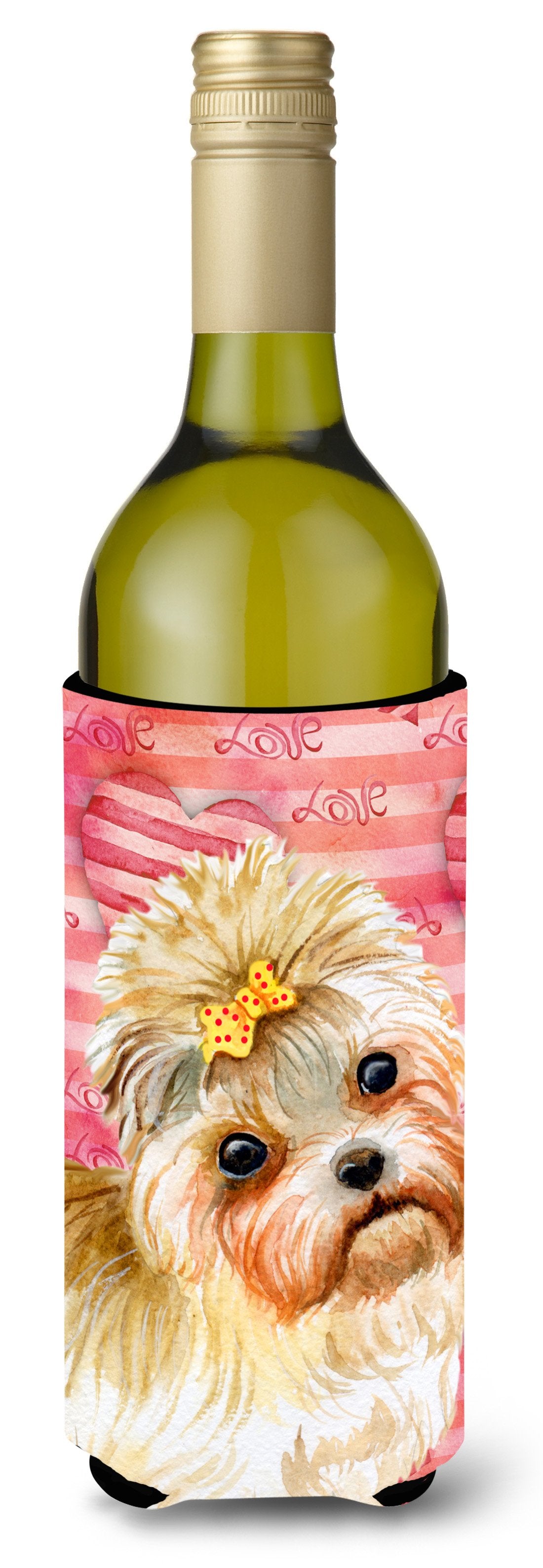 Morkie Love Wine Bottle Beverge Insulator Hugger BB9755LITERK by Caroline&#39;s Treasures