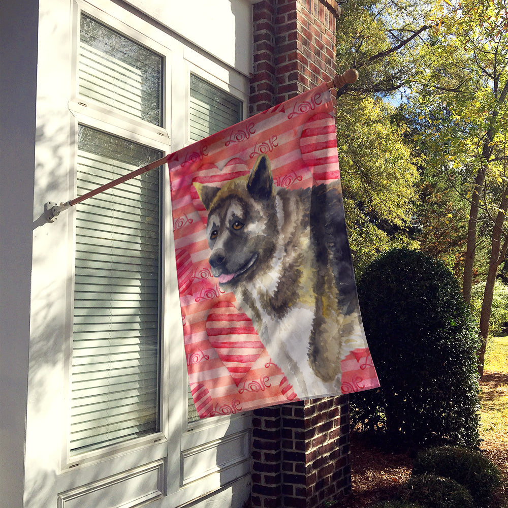 American Akita Love Flag Canvas House Size BB9756CHF  the-store.com.