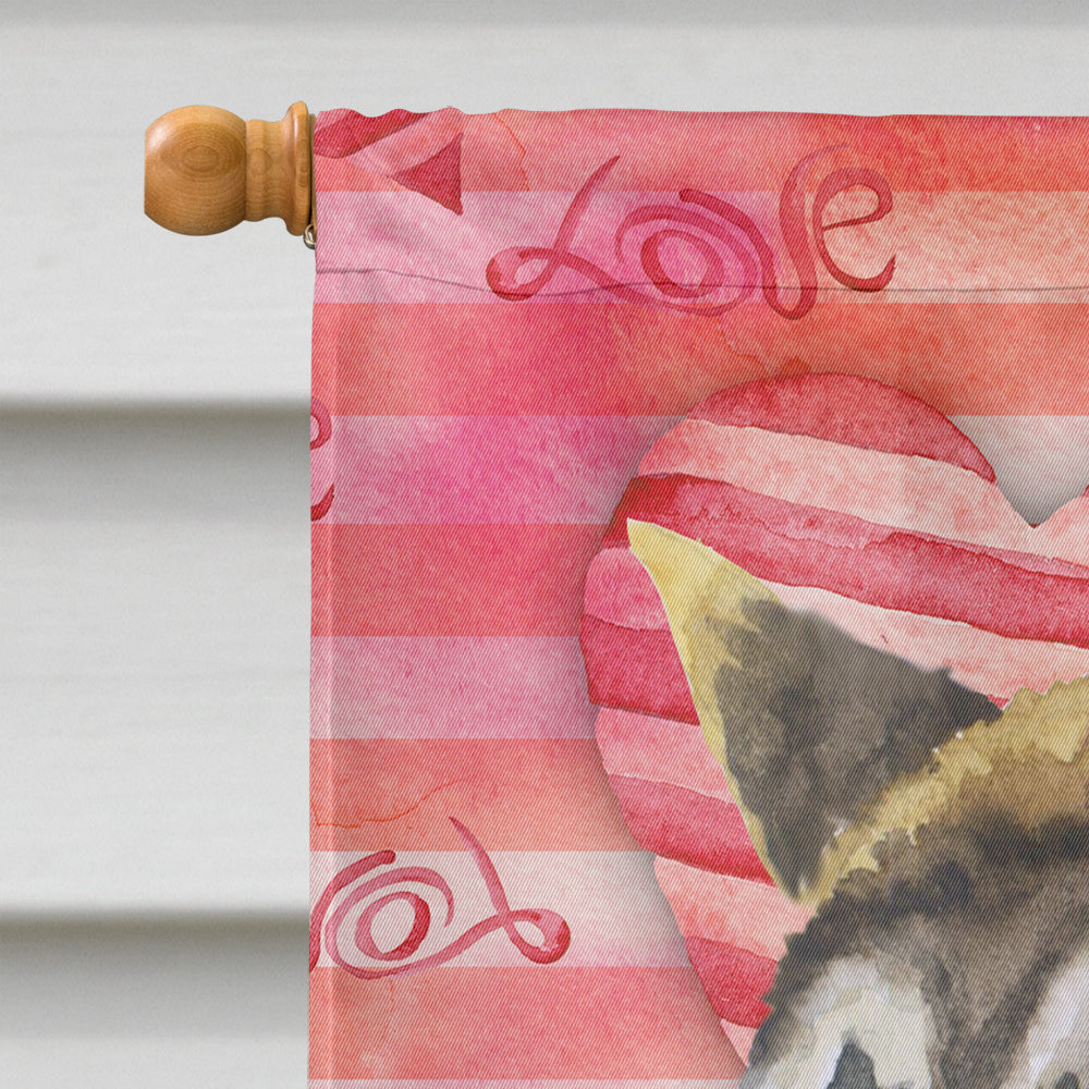 American Akita Love Flag Canvas House Size BB9756CHF