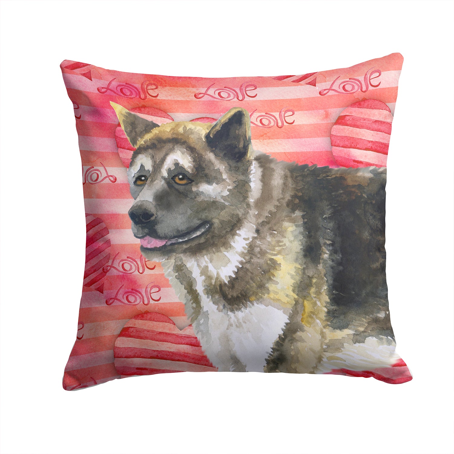 American Akita Love Fabric Decorative Pillow BB9756PW1414 - the-store.com