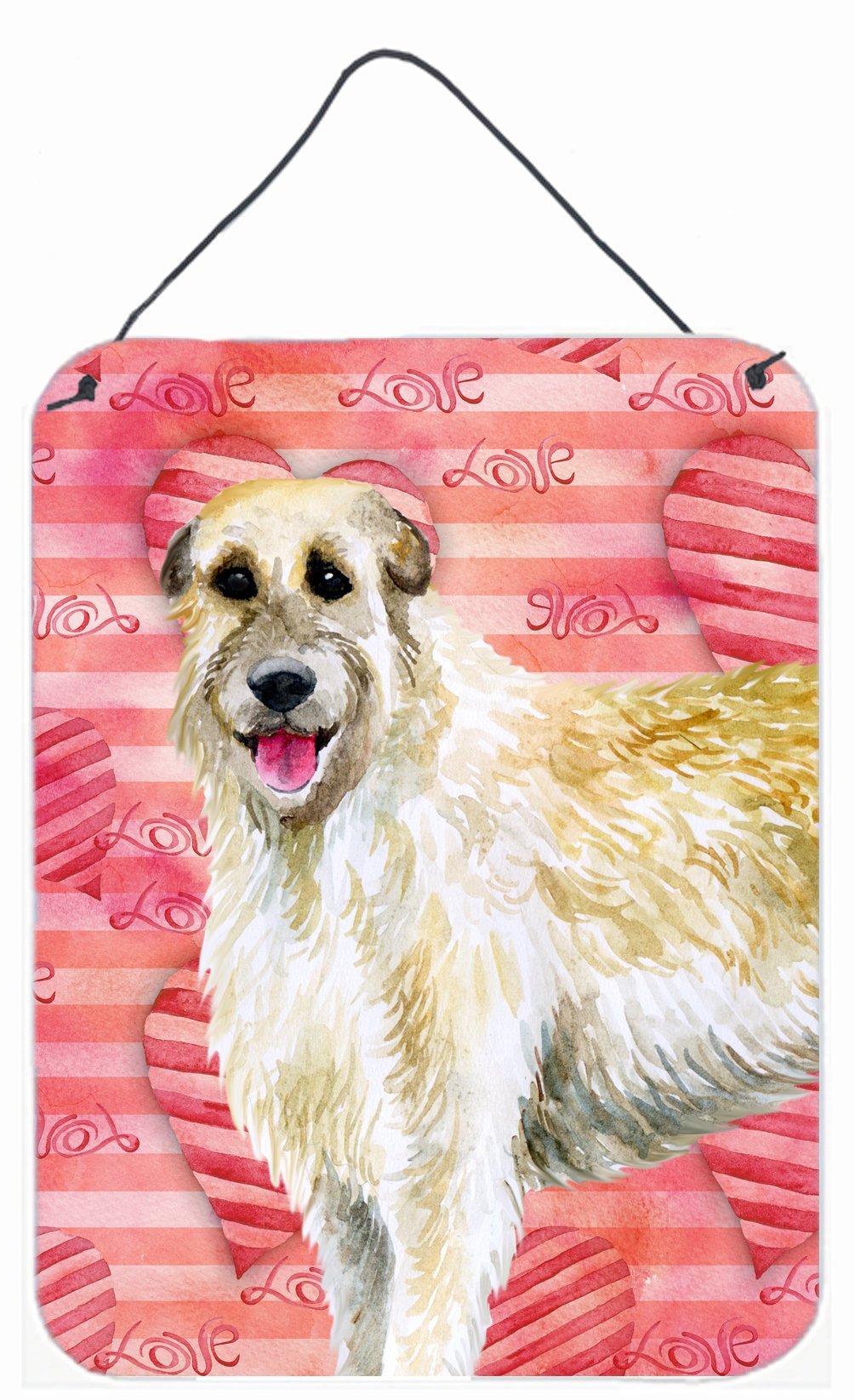 Irish Wolfhound Love Wall or Door Hanging Prints BB9757DS1216 by Caroline&#39;s Treasures