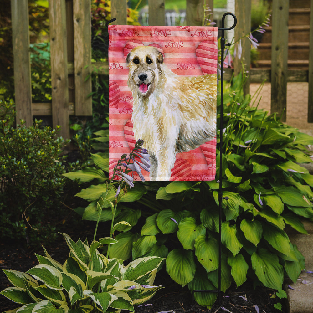 Irish Wolfhound Love Flag Garden Size BB9757GF