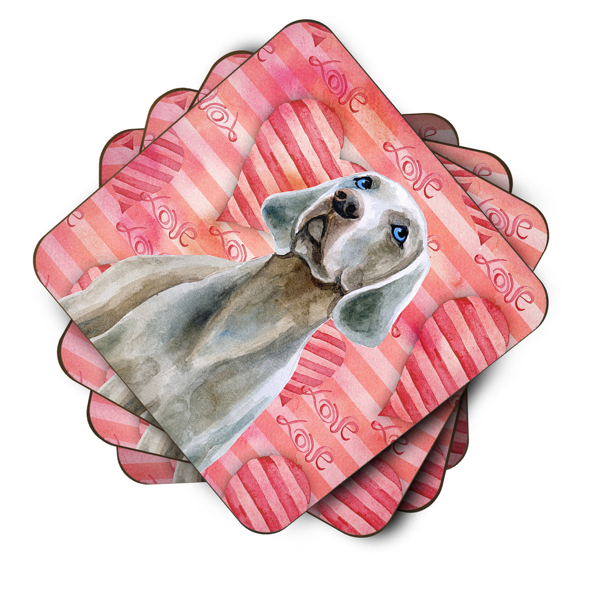 Caroline's Treasures Weimaraner Love Foam Coaster BB9761FC