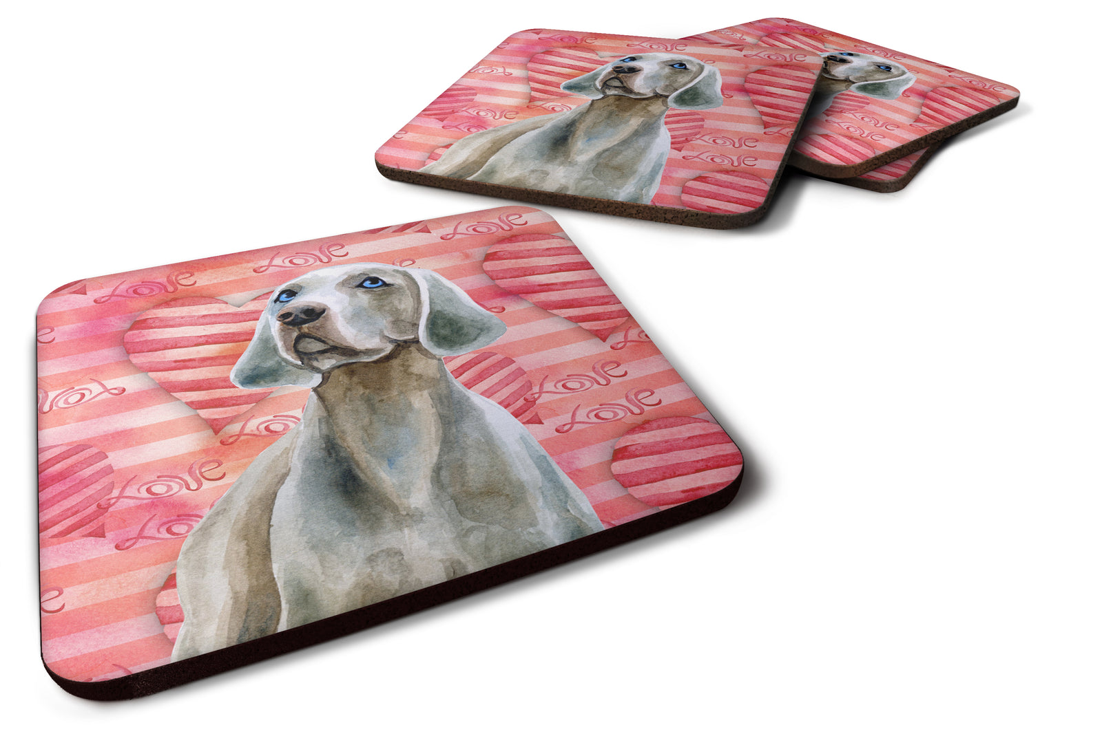 Caroline's Treasures Weimaraner Love Foam Coaster BB9761FC