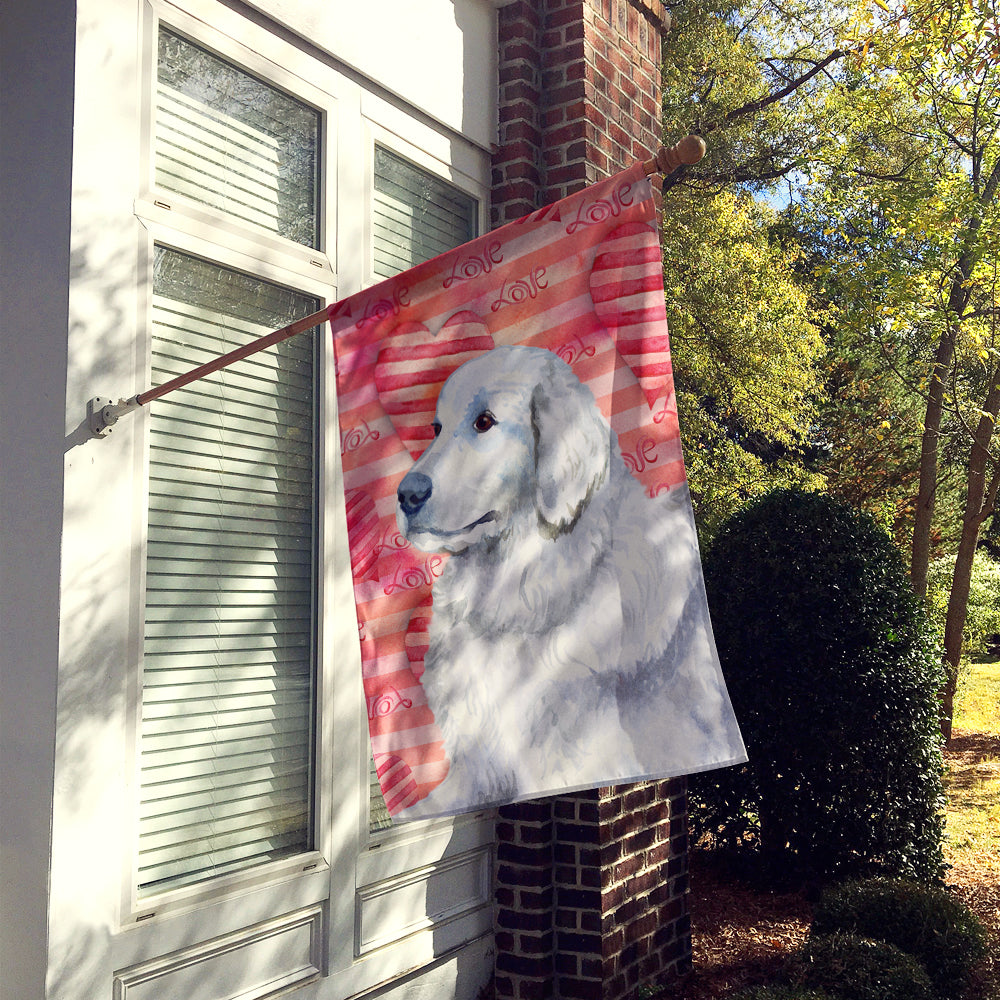 Maremma Sheepdog Love Flag Canvas House Size BB9762CHF