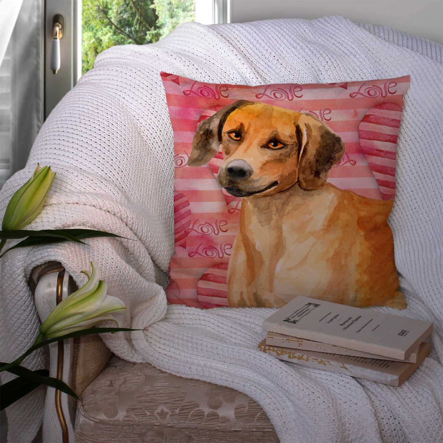 Rhodesian Ridgeback Love Fabric Decorative Pillow BB9763PW1414 - the-store.com