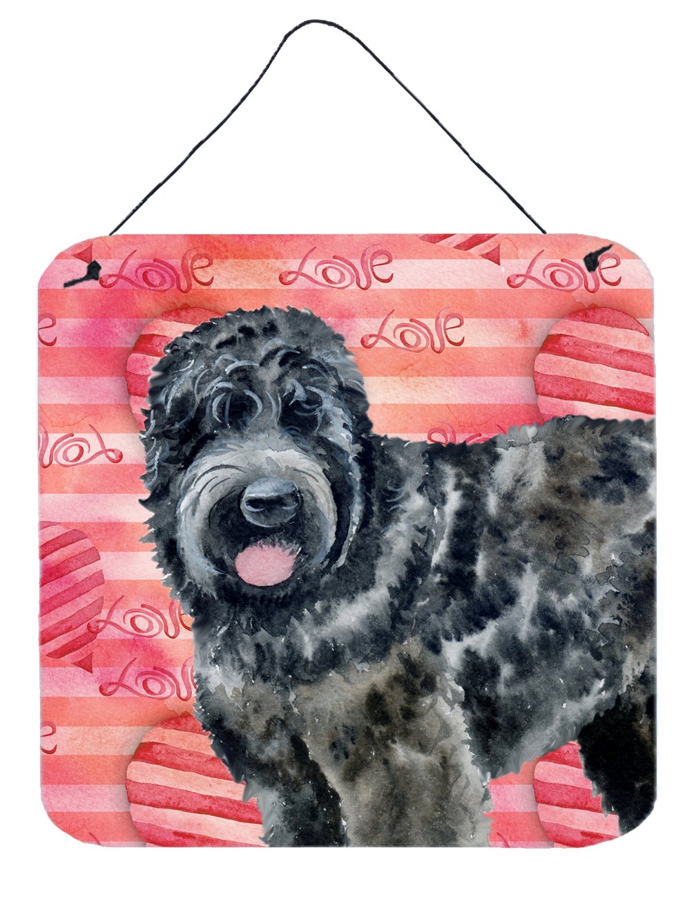 Black Russian Terrier Love Wall or Door Hanging Prints BB9764DS66 by Caroline&#39;s Treasures