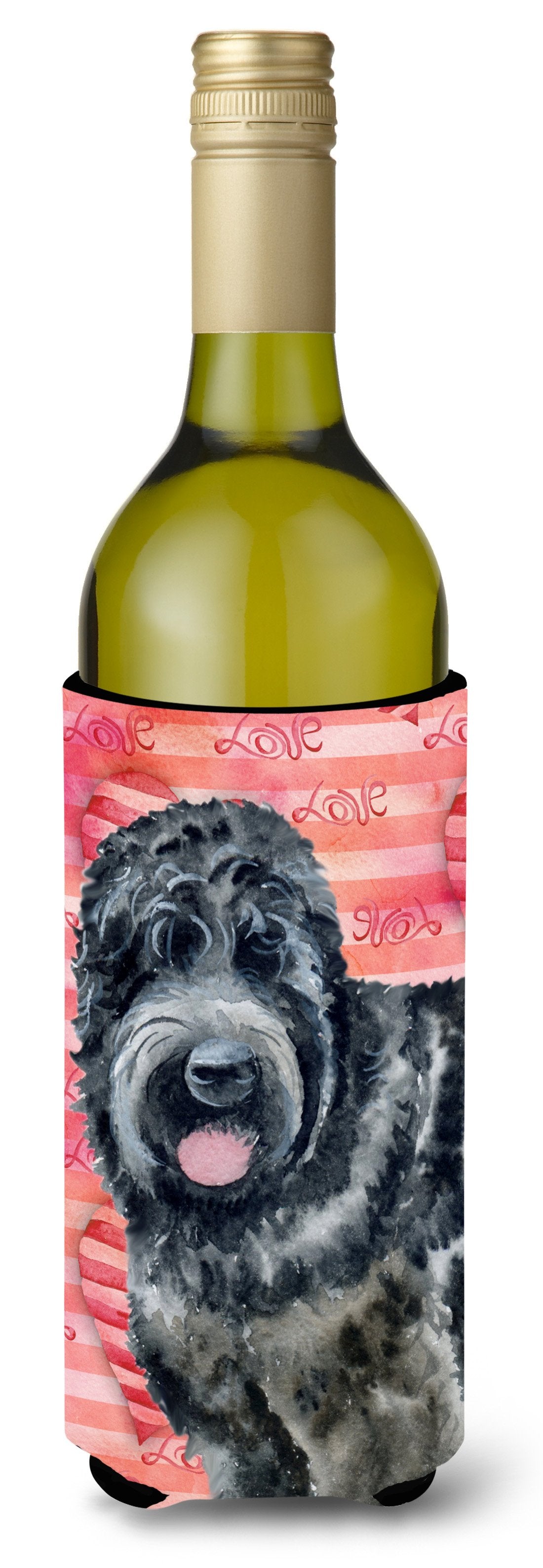 Black Russian Terrier Love Wine Bottle Beverge Insulator Hugger BB9764LITERK by Caroline&#39;s Treasures