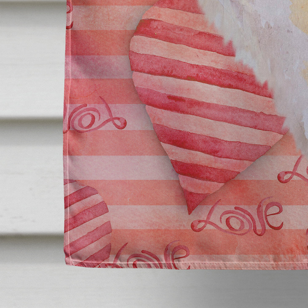 Shiba Inu Love Flag Canvas House Size BB9765CHF