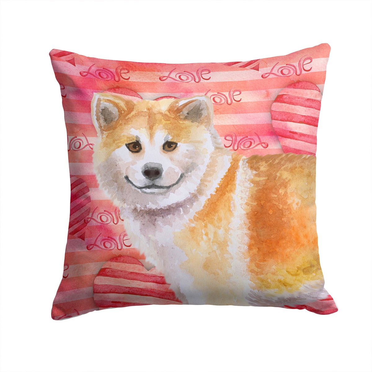 Shiba Inu Love Fabric Decorative Pillow BB9765PW1414 - the-store.com
