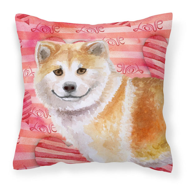 Shiba Inu Love Fabric Decorative Pillow BB9765PW1818 by Caroline's Treasures