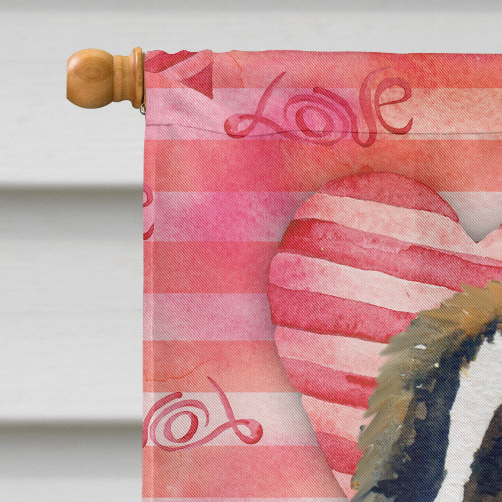 Saint Bernard Love Flag Canvas House Size BB9766CHF