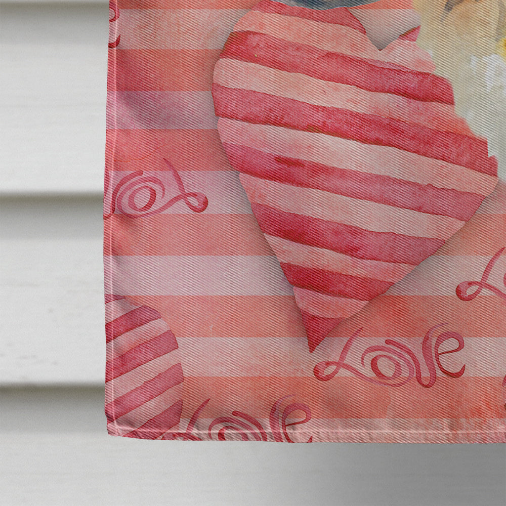 Saint Bernard Love Flag Canvas House Size BB9766CHF