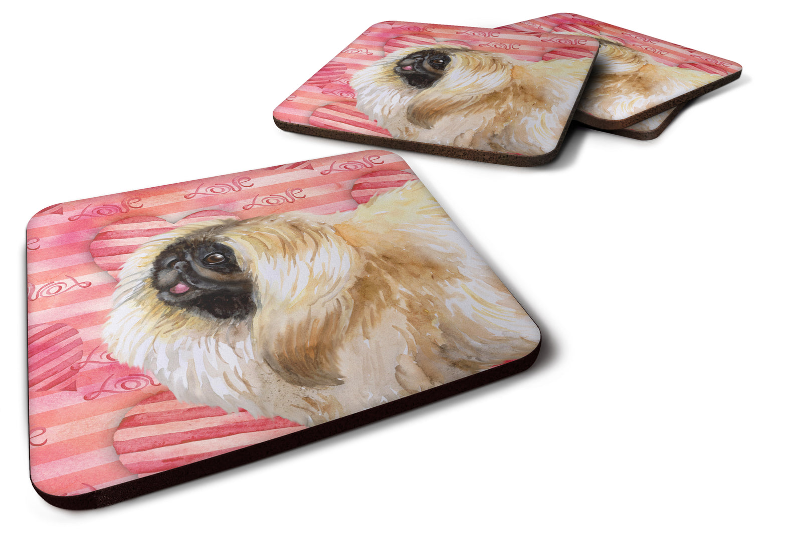 Caroline's Treasures Pekingese Love Foam Coaster BB9768FC