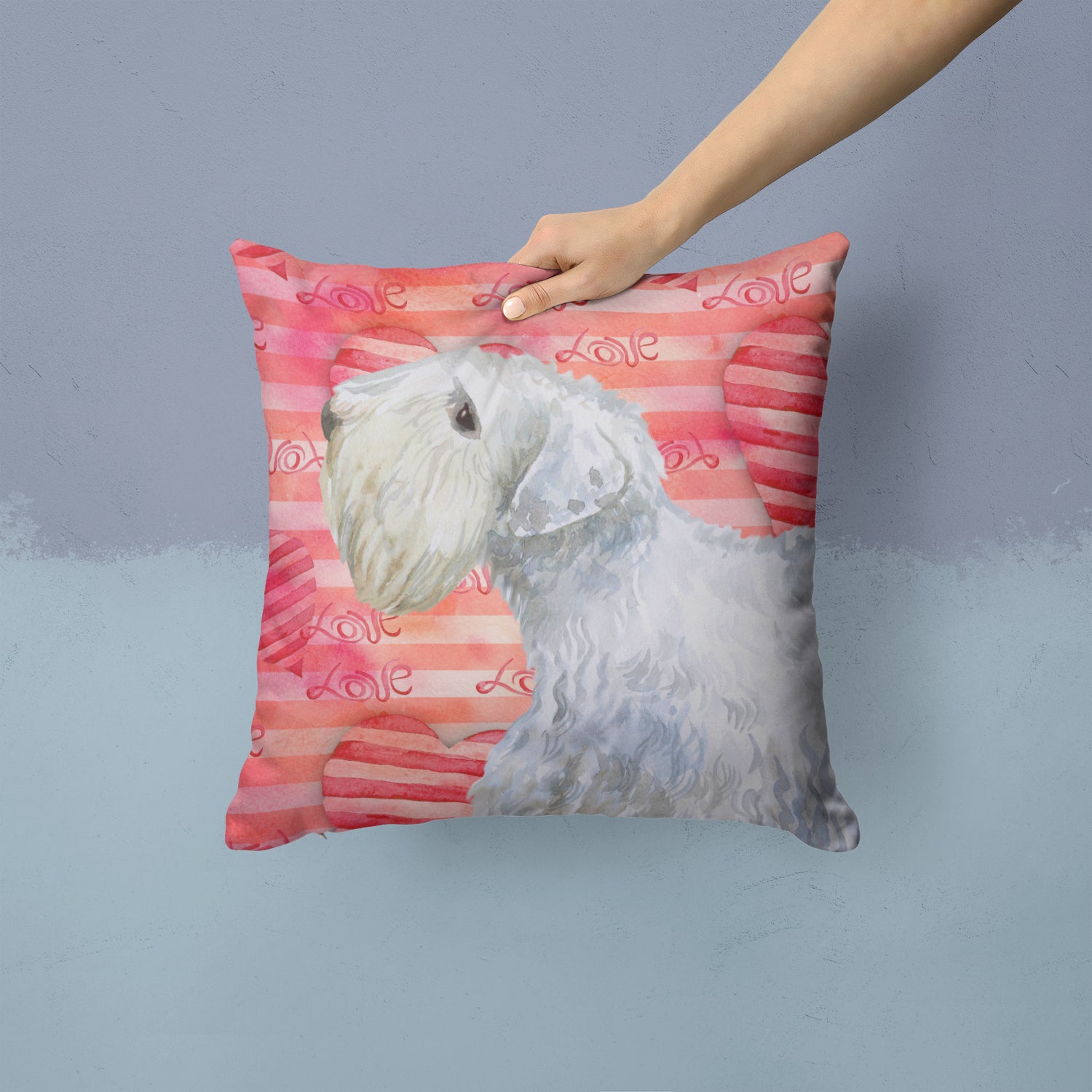 Sealyham Terrier Love Fabric Decorative Pillow BB9771PW1414 - the-store.com