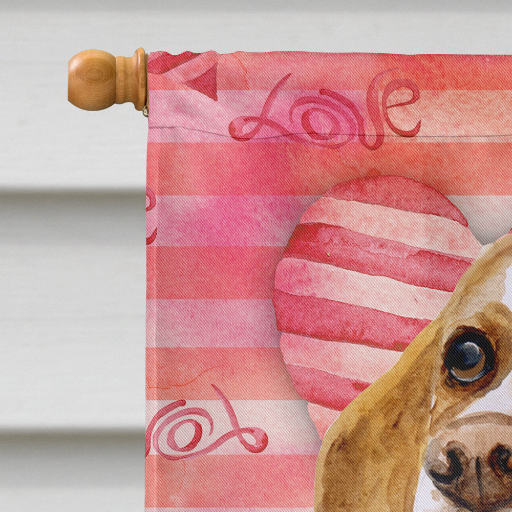 Beagle Love Flag Canvas House Size BB9773CHF