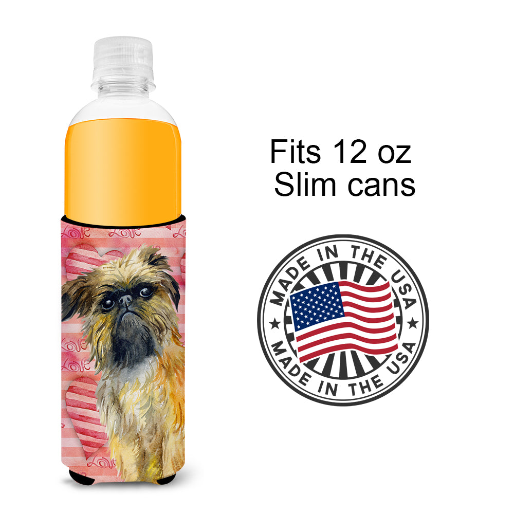 Brussels Griffon Love  Ultra Hugger for slim cans BB9774MUK  the-store.com.