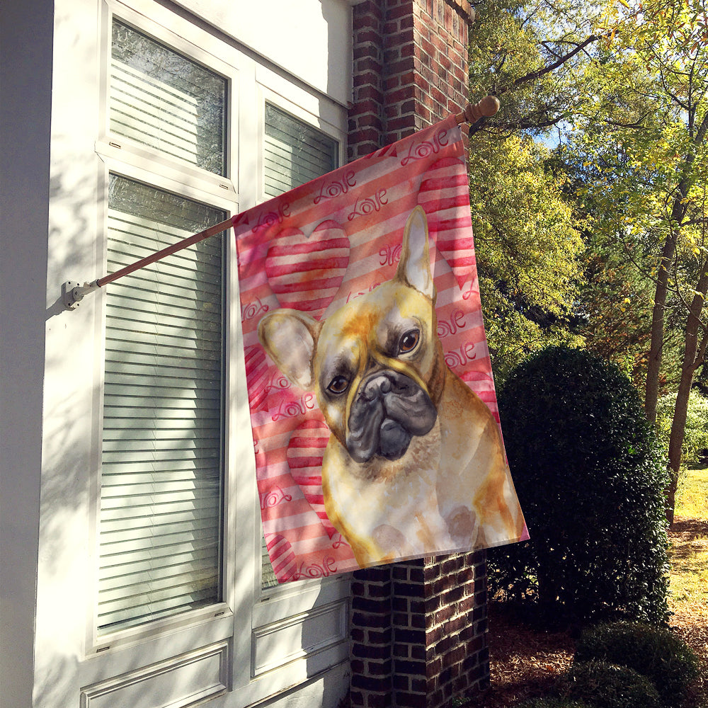 French Bulldog Love Flag Canvas House Size BB9775CHF  the-store.com.