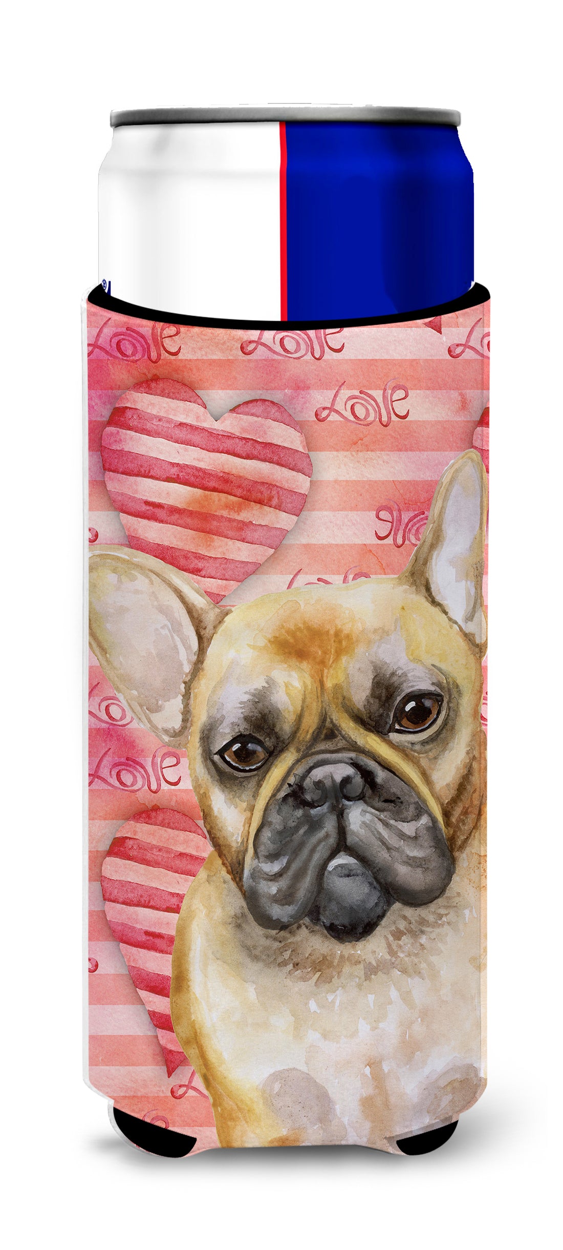 French Bulldog Love  Ultra Hugger for slim cans BB9775MUK  the-store.com.
