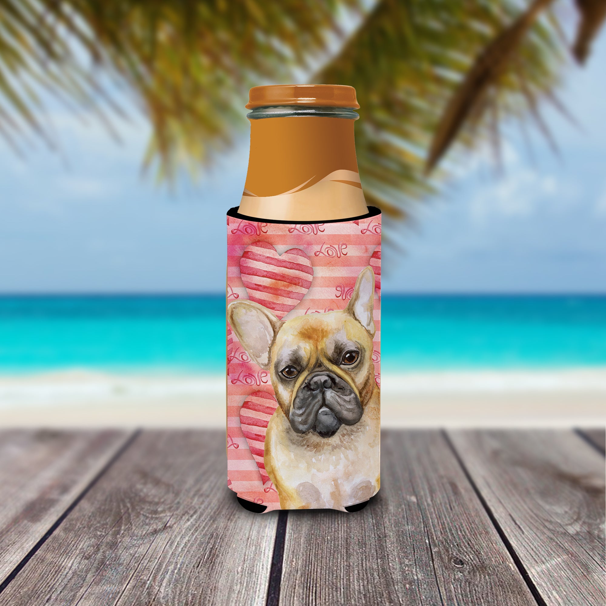 French Bulldog Love  Ultra Hugger for slim cans BB9775MUK  the-store.com.