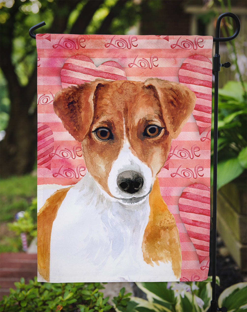 Jack Russell Terrier Love Flag Garden Size BB9776GF