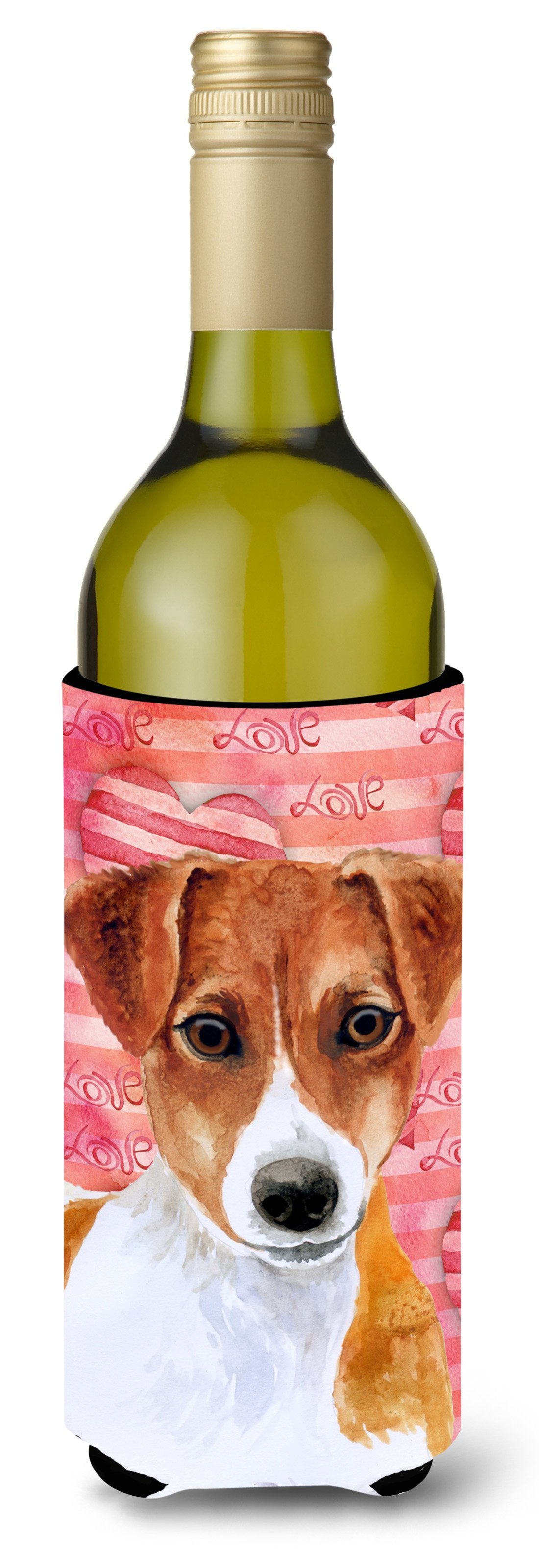 Jack Russell Terrier Love Wine Bottle Beverge Insulator Hugger BB9776LITERK by Caroline&#39;s Treasures