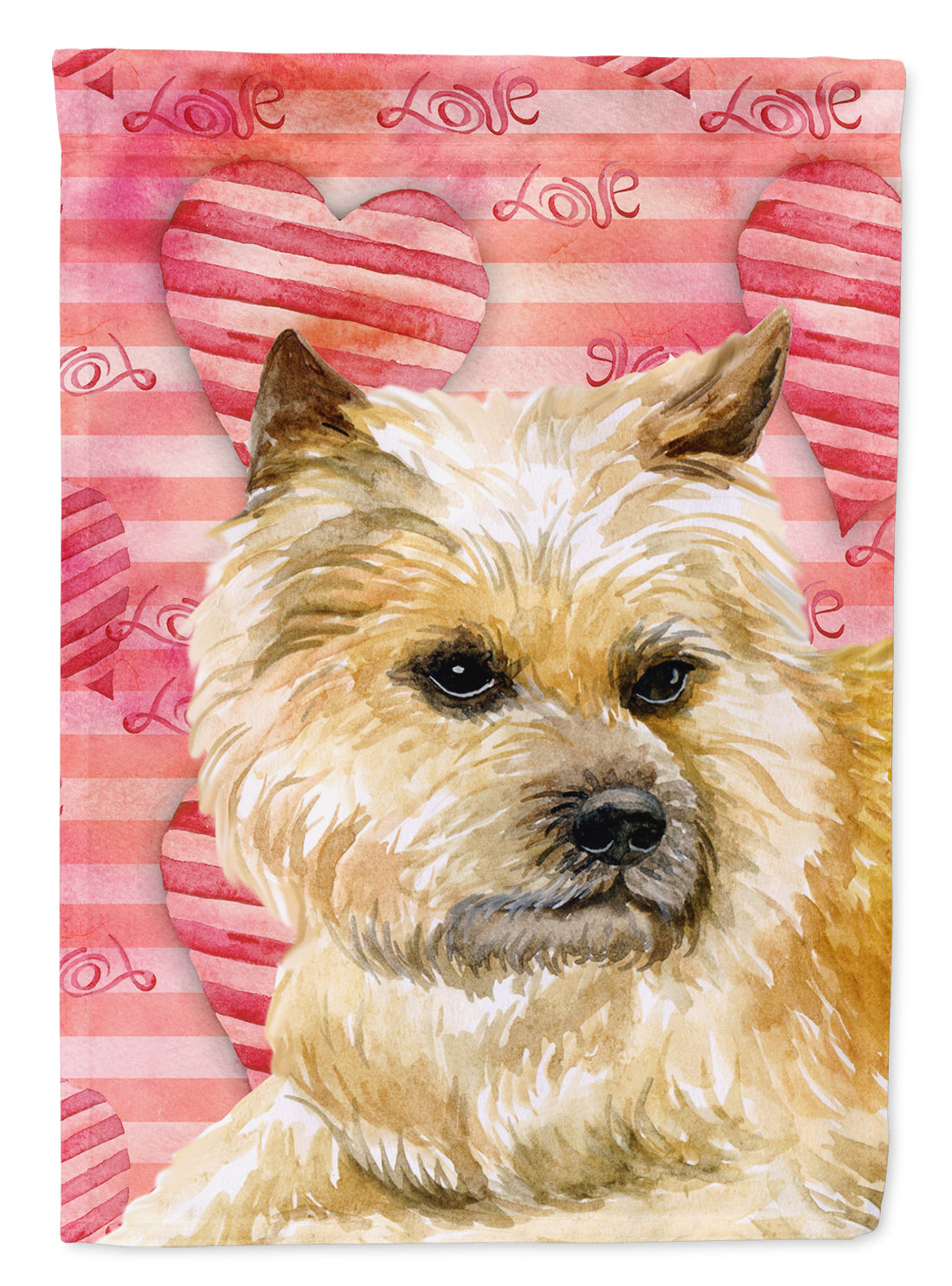 Cairn Terrier Love Flag Canvas House Size BB9777CHF