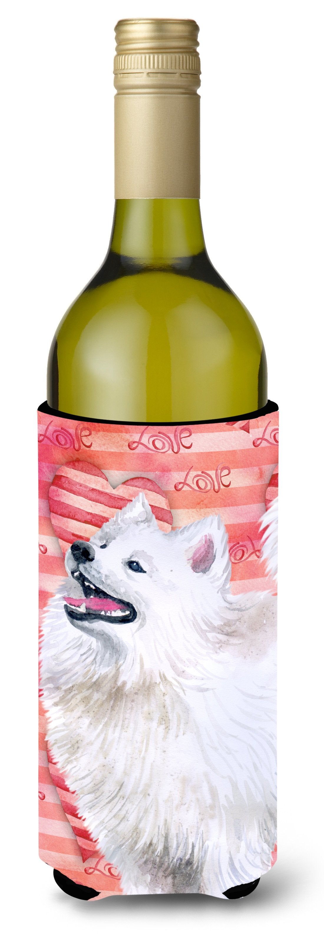 Samoyed Love Wine Bottle Beverge Insulator Hugger BB9778LITERK by Caroline&#39;s Treasures