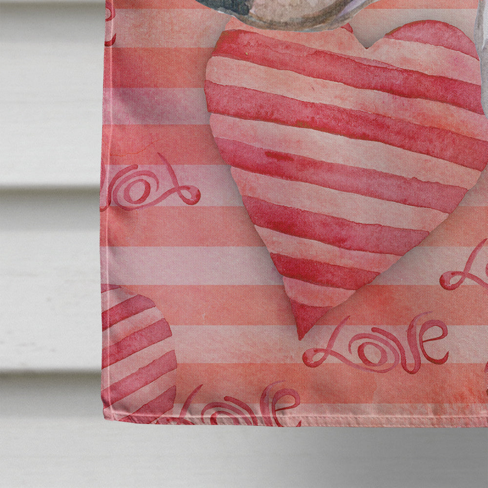 Bull Terrier Love Flag Canvas House Size BB9780CHF