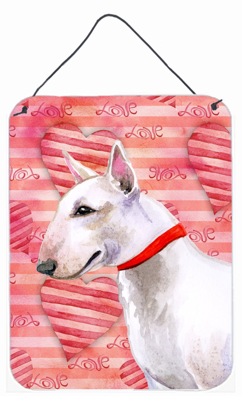Bull Terrier Love Wall or Door Hanging Prints BB9780DS1216 by Caroline&#39;s Treasures