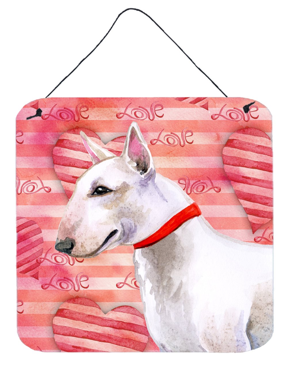 Bull Terrier Love Wall or Door Hanging Prints BB9780DS66 by Caroline&#39;s Treasures