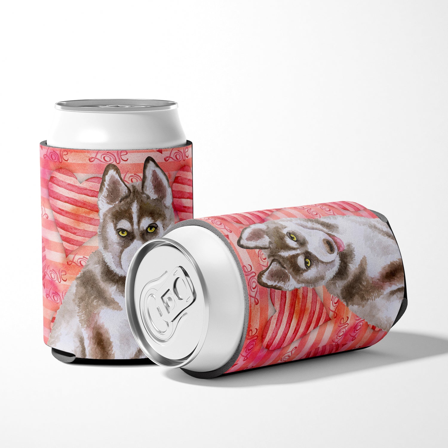 Siberian Husky Grey Love Can or Bottle Hugger BB9783CC