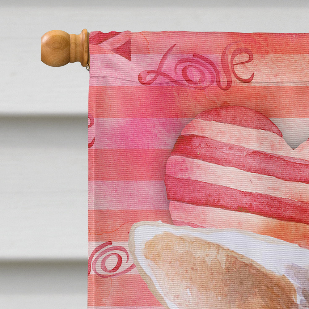 Chihuahua Leg up Love Flag Canvas House Size BB9784CHF  the-store.com.