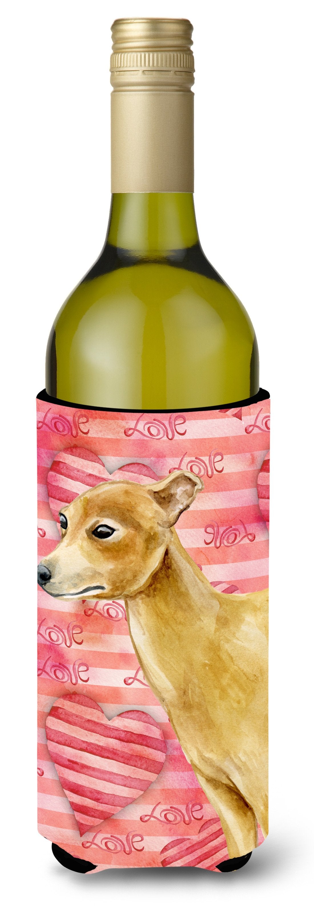 Italian Greyhound Love Wine Bottle Beverge Insulator Hugger BB9785LITERK by Caroline&#39;s Treasures