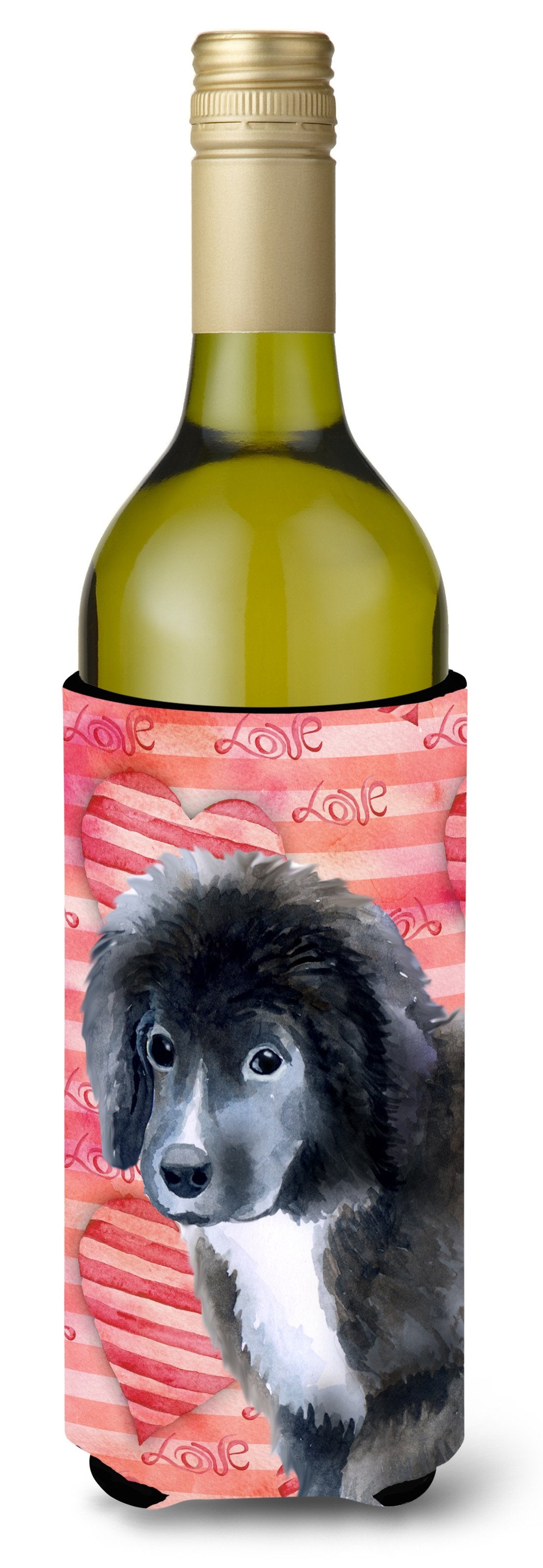 Newfoundland Puppy Love Wine Bottle Beverge Insulator Hugger BB9786LITERK by Caroline&#39;s Treasures