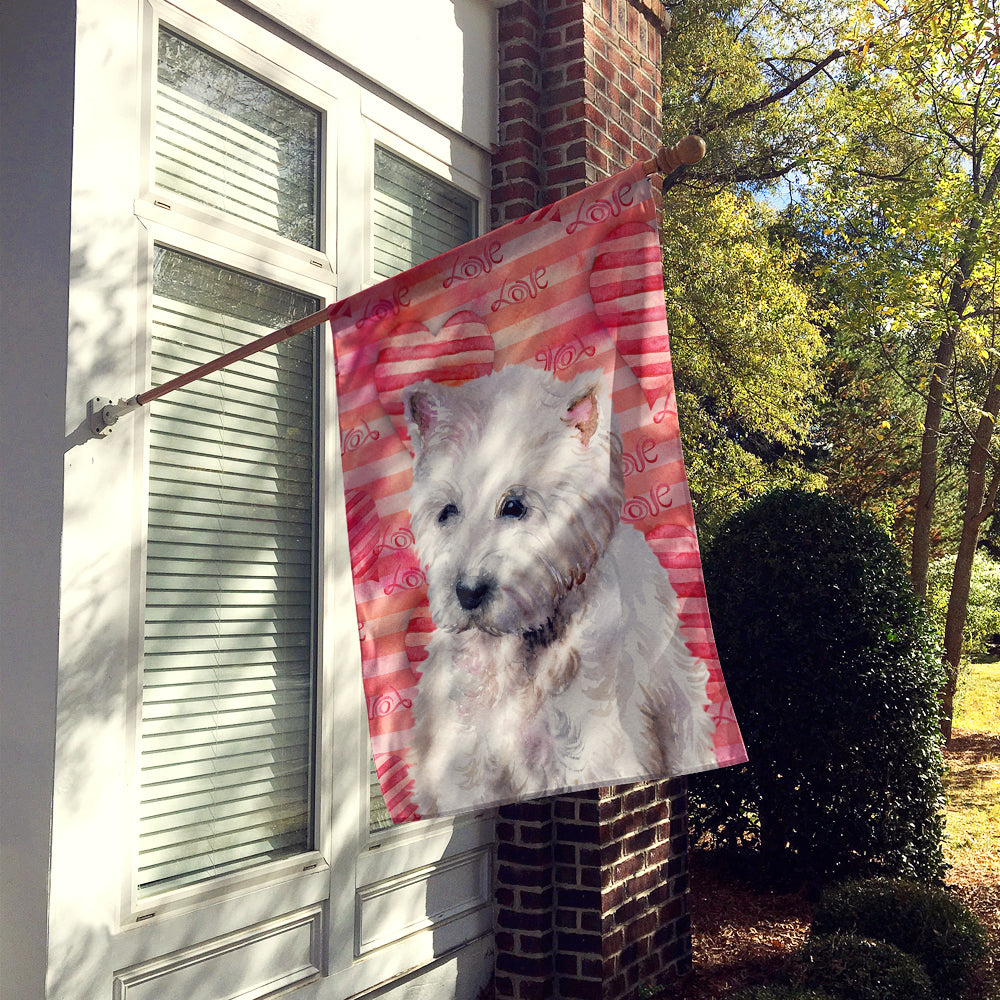 Westie Love Flag Canvas House Size BB9788CHF