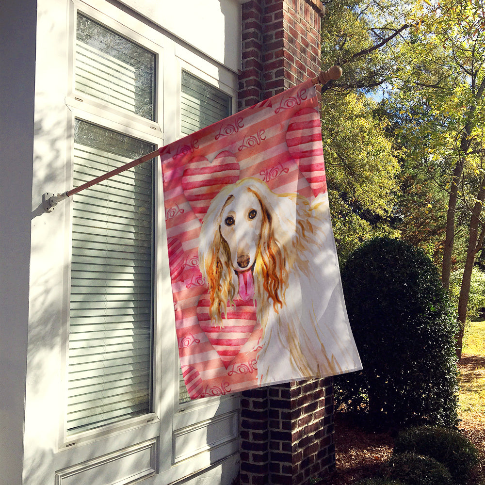 Afghan Hound Love Flag Canvas House Size BB9789CHF  the-store.com.