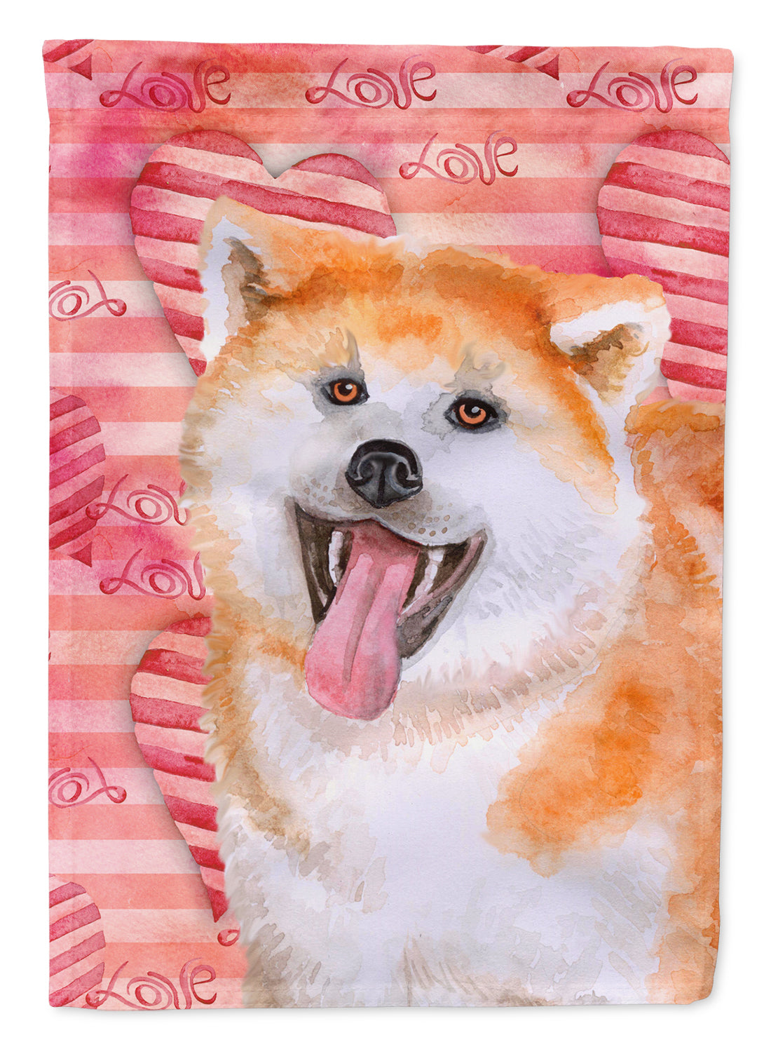 Akita Love Flag Canvas House Size BB9790CHF  the-store.com.