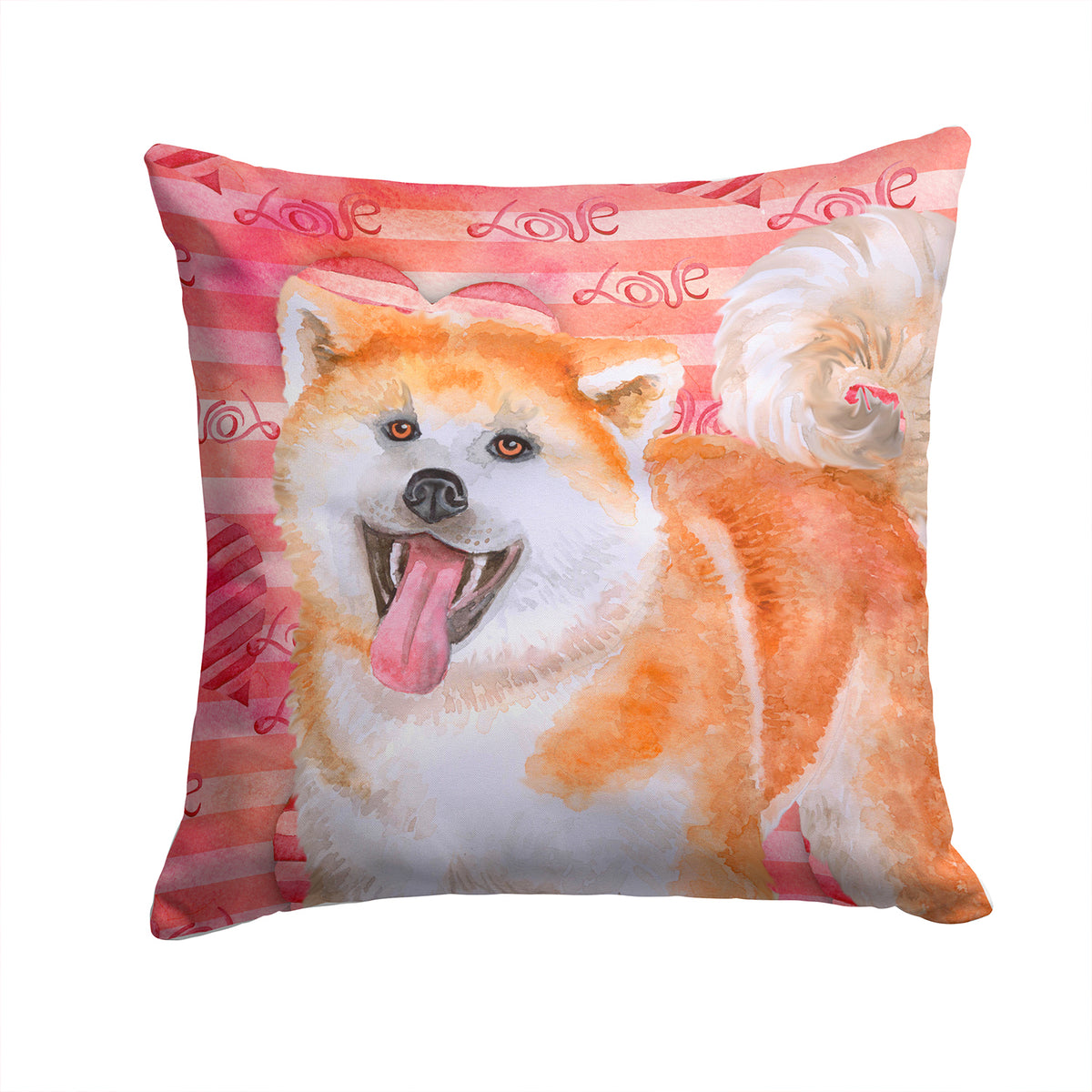 Akita Love Fabric Decorative Pillow BB9790PW1414 - the-store.com