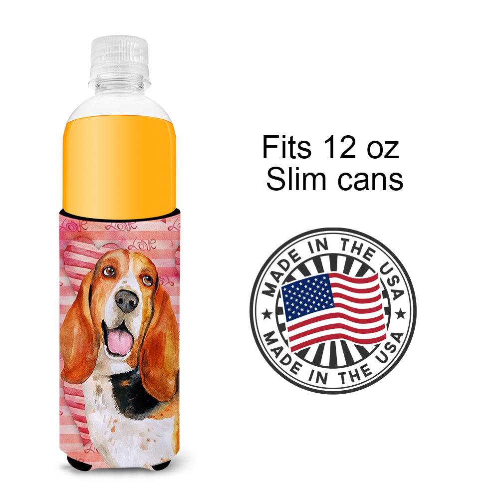 Basset Hound Love  Ultra Hugger for slim cans BB9791MUK