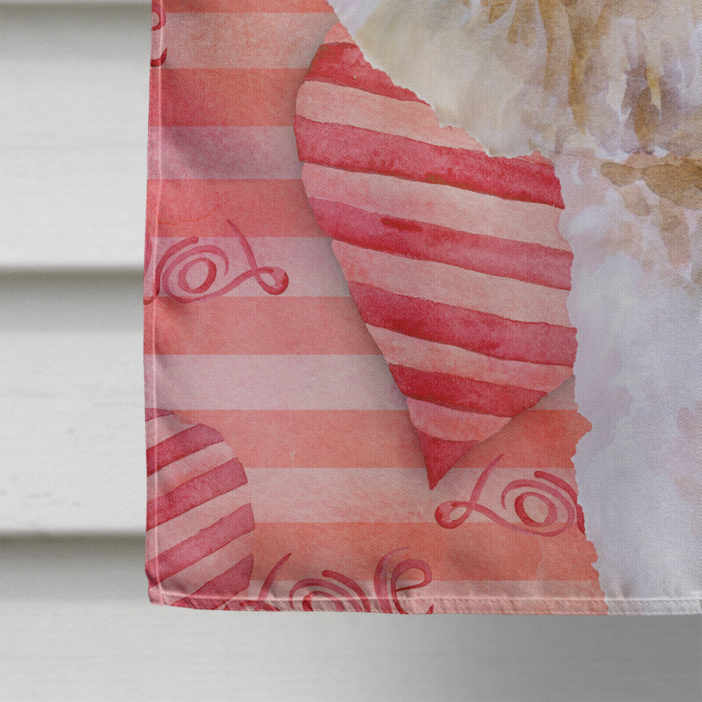 Bichon Frise #2 Love Flag Canvas House Size BB9792CHF