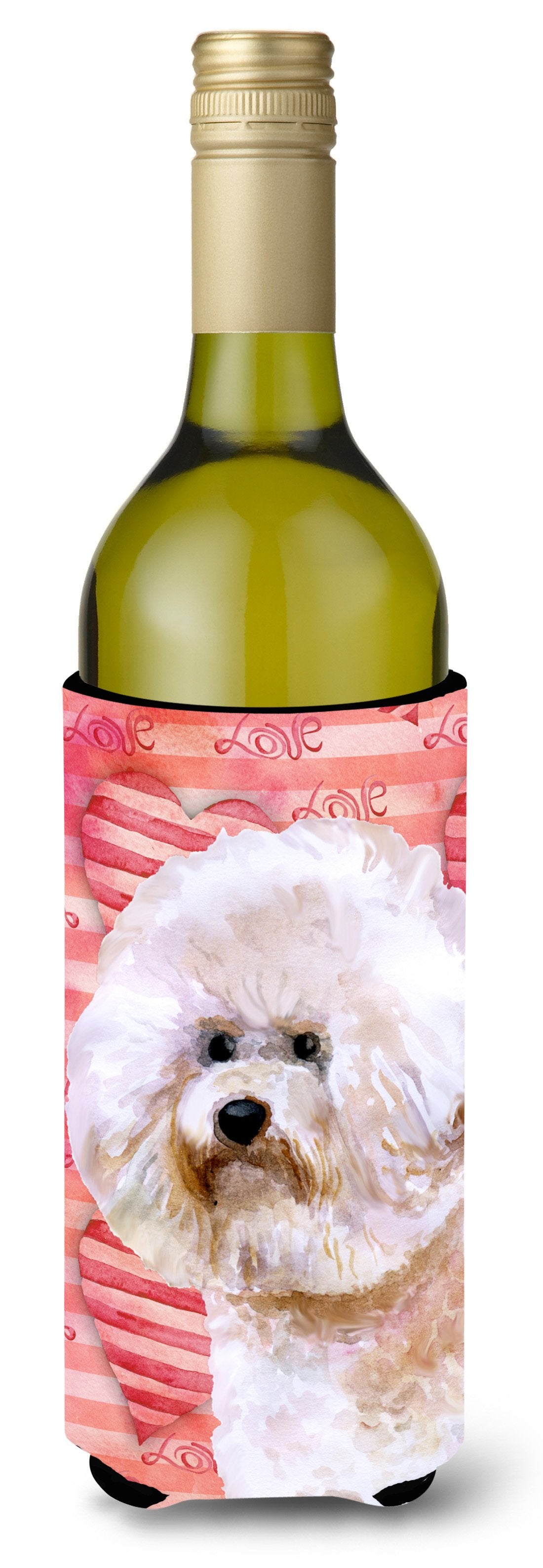 Bichon Frise #2 Love Wine Bottle Beverge Insulator Hugger BB9792LITERK by Caroline&#39;s Treasures