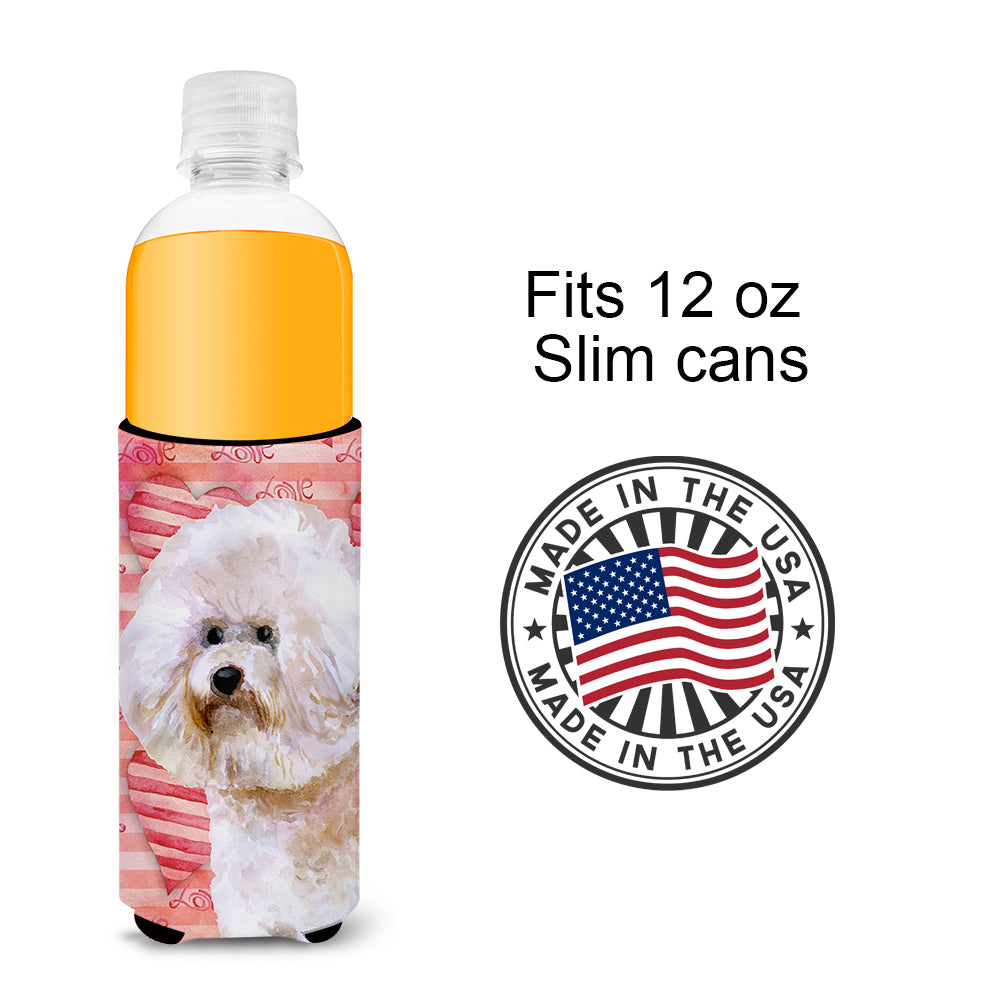 Bichon Frise #2 Love  Ultra Hugger for slim cans BB9792MUK  the-store.com.