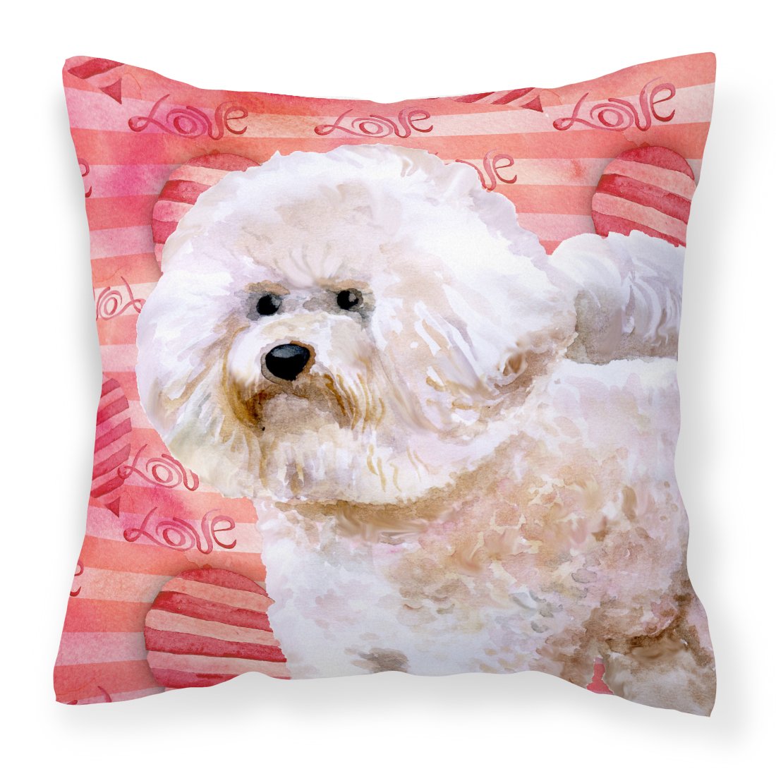 Bichon Frise #2 Love Fabric Decorative Pillow BB9792PW1818 by Caroline&#39;s Treasures