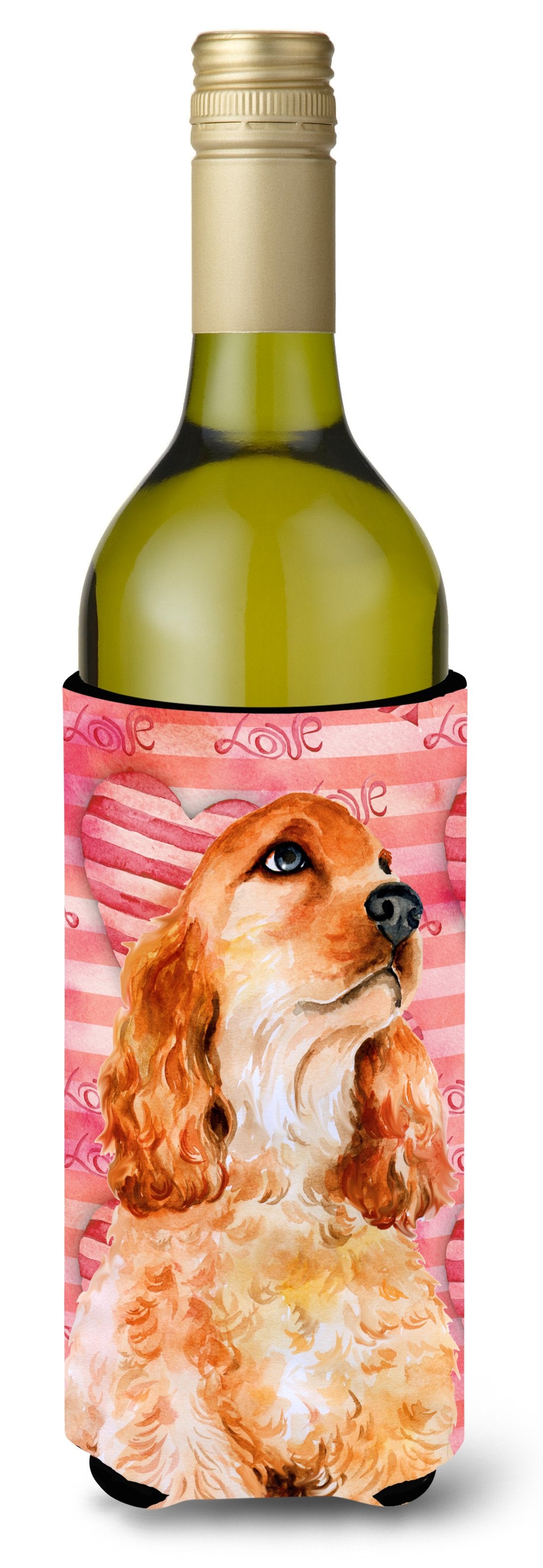 Cocker Spaniel Love Wine Bottle Beverge Insulator Hugger BB9793LITERK by Caroline&#39;s Treasures