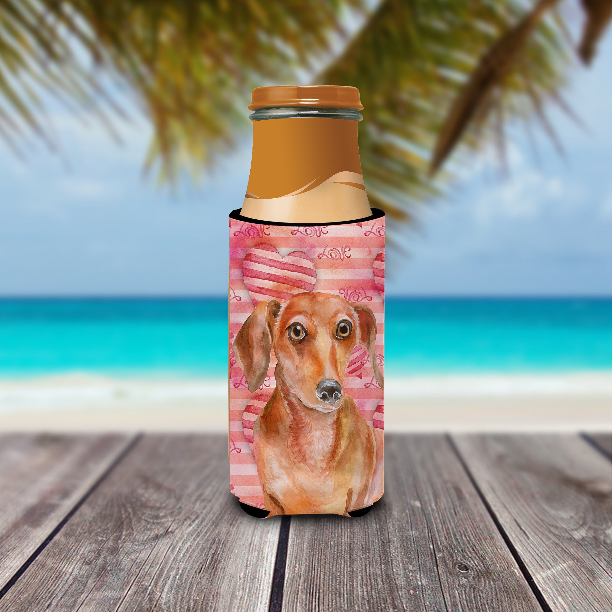 Red Dachshund Love  Ultra Hugger for slim cans BB9794MUK  the-store.com.