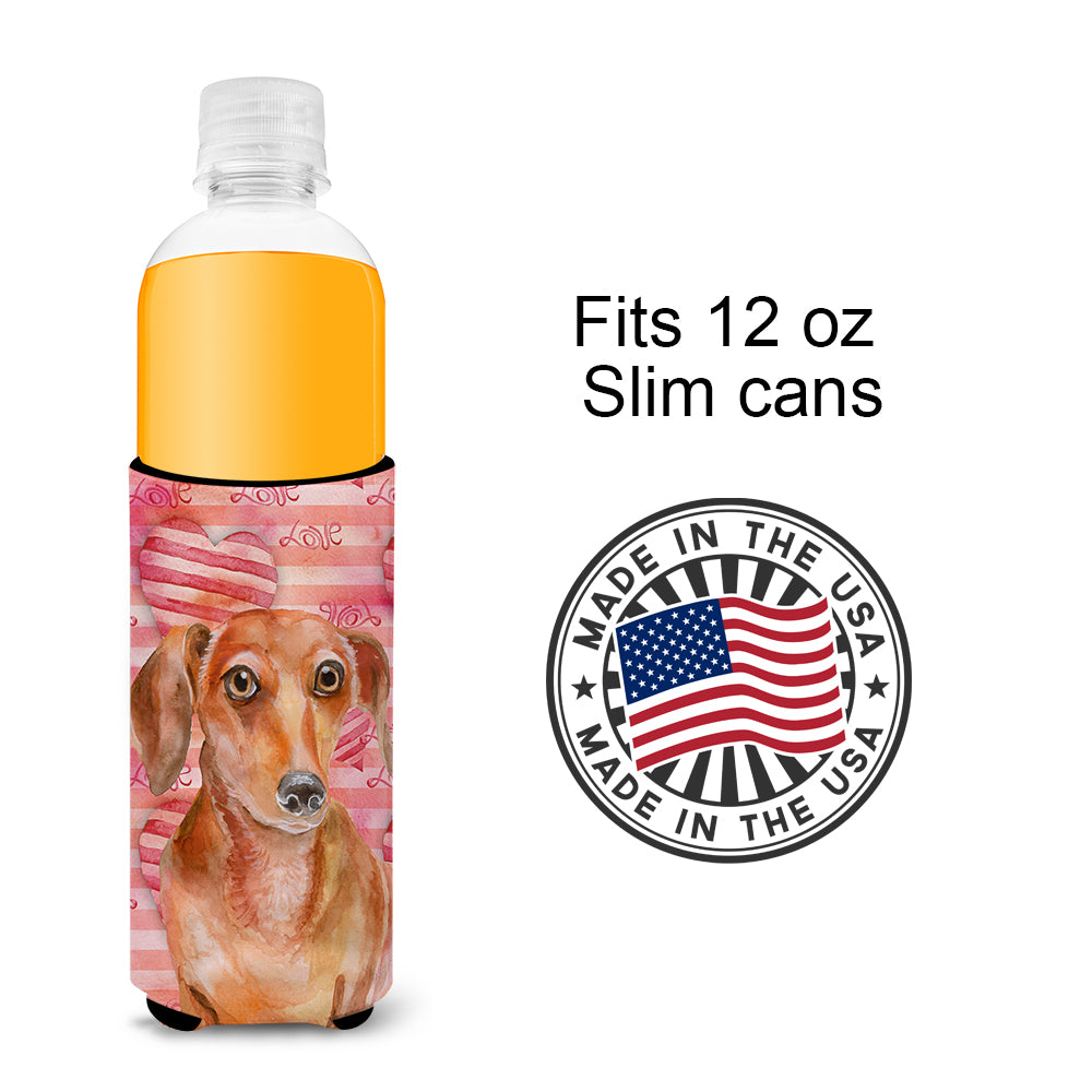 Red Dachshund Love  Ultra Hugger for slim cans BB9794MUK  the-store.com.
