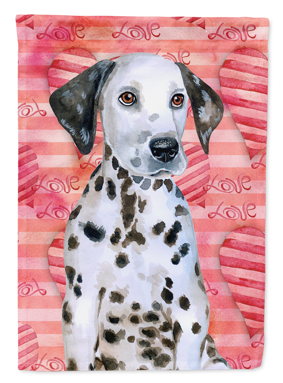 Dalmatian Puppy Love Flag Canvas House Size BB9795CHF